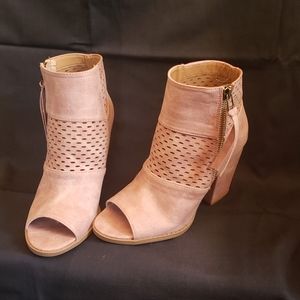 Pink Peep-toe Booties